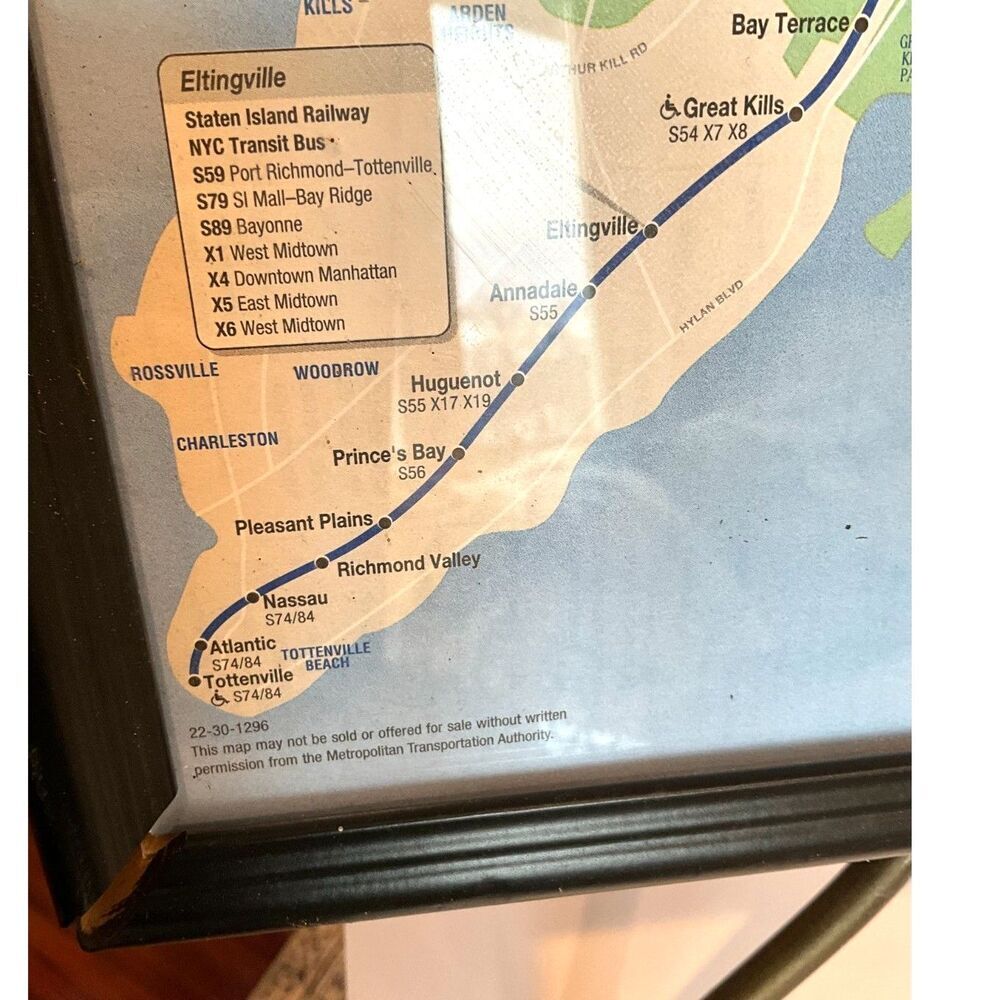 New York City MTA Subway map framed decorator piece must see - Picture 10 of 13